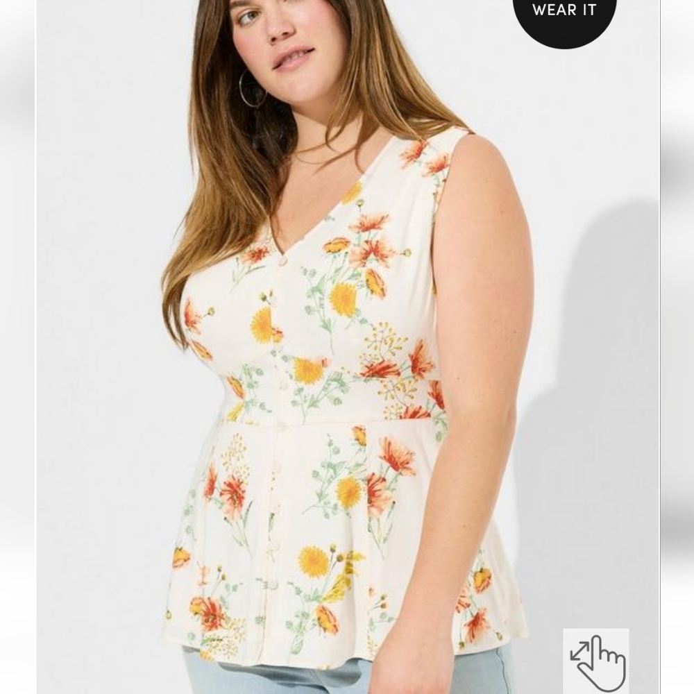 NWT Torrid Tie-back floral tank